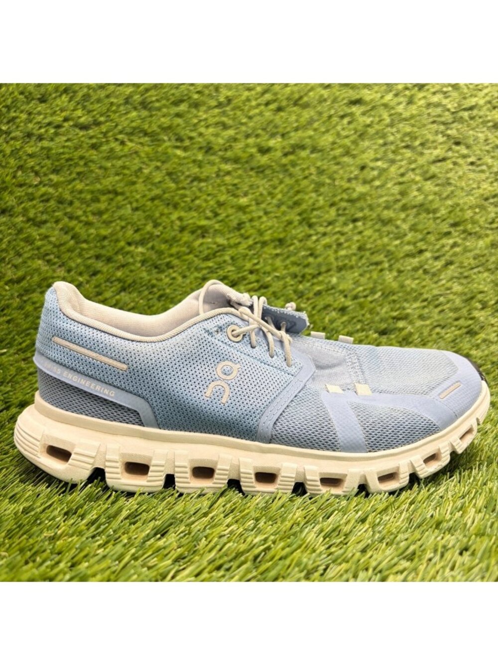 On Cloud 6 Womens Size 6 Blue White Athletic Running Walking Shoes Sneakers